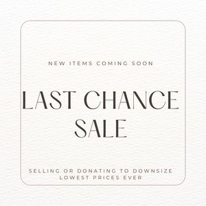 LAST CHANCE SALE– Donating all items by 3/1 make an offer